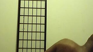 Intense spider crab workout builds to restricted cum on ass roleplay