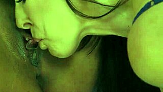 Spanish Boss Teases Busty Milf's Shaved Pussy Lick