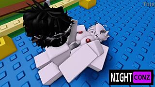 Roblox girl grabs eboy cock for sneaky night fuck