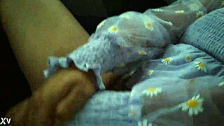 Girl thrusts dildo deep in public thrill