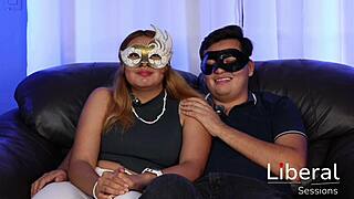 oh damn her juicy pussy rides small cock while small tits bounce wildly in amateur homemade