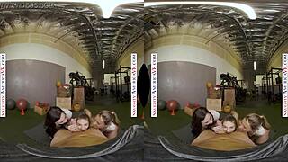 Kyler Quinn and Paige Owens Tag Team Gym Stud's Big Cock in Naughty America Gym Orgy