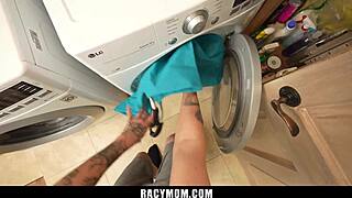 Milf rewards chores with hardcore titty fuck