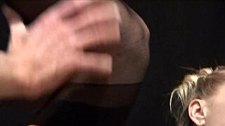 slutty milf secretary writhes as fingers plunge shaved pussy