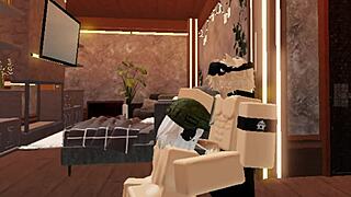 soldier girl ravages cute blonde boy's cock in intense one-on-one creampie