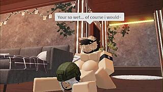 soldier girl ravages cute blonde boy's cock in intense one-on-one creampie