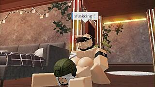 soldier girl ravages cute blonde boy's cock in intense one-on-one creampie