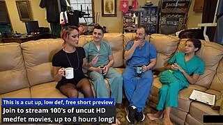 nurse roleplay turns wild with hairy patient humiliation backstage