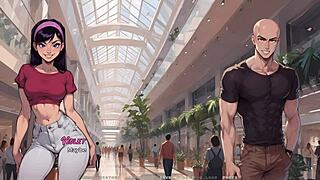 Violet Provokes Friends Gazing at Her Huge Tits Body