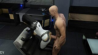 Alivia 3D Hentai Miranda Lawson Bent Over Chair for Relentless Doggystyle Pounding