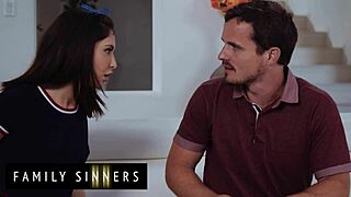 he rewards her naughty help with creamy couch pounding fuck!