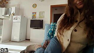 ragazzo begs for deepthroat but gets hot handjob from italian amateur girlfriend