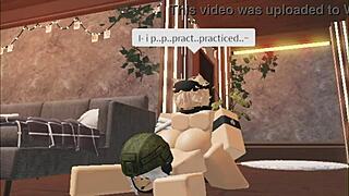 soldier girl ravages cute blonde boy's cock in intense one-on-one creampie