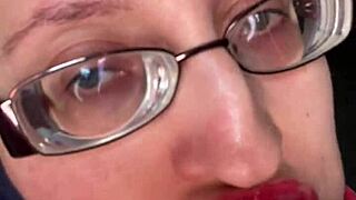 giantess with big lips and eyeglasses smears snickers protein bar fetish