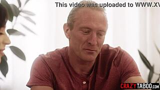 This kinky teen gets homeschooled by huge dick stud starting with sloppy blowjob chore