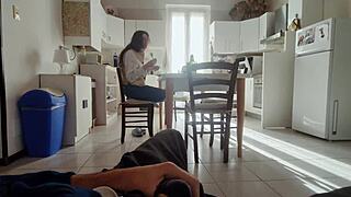 ragazzo begs for deepthroat but gets hot handjob from italian amateur girlfriend