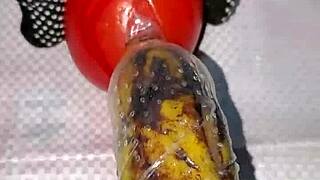 Redhead's Wet Ass Analyzed Hard By Banana Man Daddy's Food Fuck Frenzy!