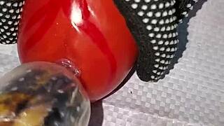 Redhead's Wet Ass Analyzed Hard By Banana Man Daddy's Food Fuck Frenzy!