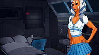 Groping Massive Tits Under Orange Trainer Tease