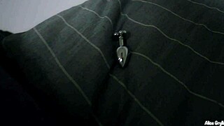 Her squirt blasts butt plug out shaking