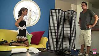 Skinny Jesse, love hard pounding in maid stockings?