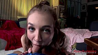 Breezy Bri craves rough sucking on big cock in her tight holes