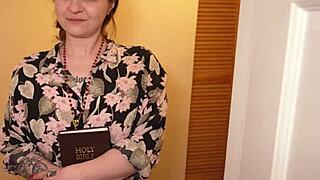 pastor's young slut rides my cock begging for cum on her big tits