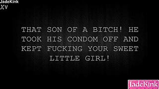 sneaky cheater yanks off condom mid thrust in tight teen pussy