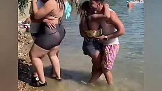 Curvy attractive woman casual meetup