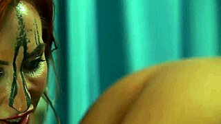 lulu chu's demonic pussy mutates in wild lesbian strapon riding