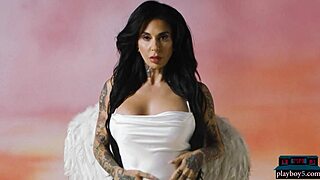 Busty Milf Joanna Angel Unveils Luscious Tattooed Body and Massive Tits for Playboy