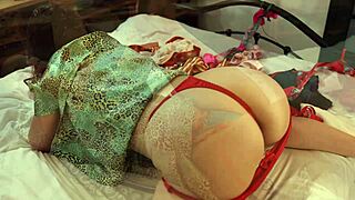 french amateur slut in satin dress stockings heels rims deepthroats pussy fucks cumshots