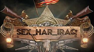 arab muslim hijab babe shoves huge cock deep into her tight ass