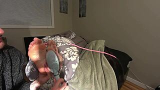 the boss tickles and licks his milf secretary's sexy wrinkled nylon soles full video