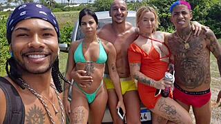 young amateurs group threesome interracial public fuck