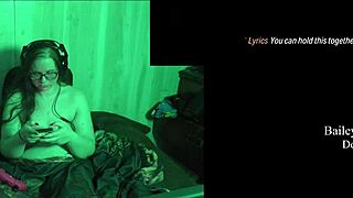 bbw brunette's naked big tits ass lake play