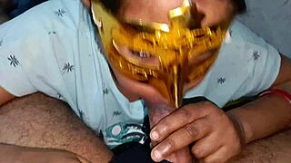 watch indian bhabhi gulp cumshots in sloppy mouth fucks