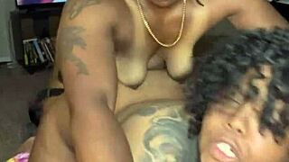 her face contorts wildly as ebony bbw takes rough doggystyle pounding pov