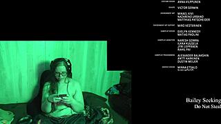 bbw brunette's naked big tits ass lake play