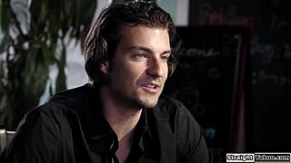 Flight attendant's shaved pussy fucked hard by married man's big cock in uniform