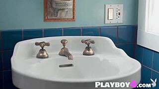 Can you handle this all-natural blonde's lingerie tease revealing her amazing petite body?