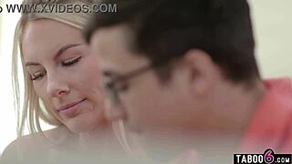 bunny madison teases busty tits to eager student