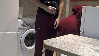 Hey, look at this silly maid stuck in the washing machine 😏