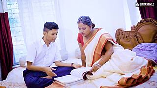 desi indian guy pounds horny mature woman's mouth full of cum