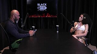 safada flashes tattoos on tits then fingers ass and gives sloppy boquete on sheer red watch