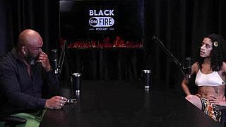 safada flashes tattoos on tits then fingers ass and gives sloppy boquete on sheer red watch