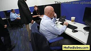 horny office milf sasha pearl's big boobs fingered and fucked naughty!