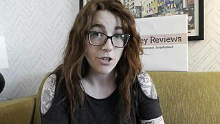 redhead neighbor pussy sucks vibrator in nsfw girl-next-door review