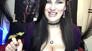 tattooed bbw camgirl shows off bdsm toys and massive boobs collection