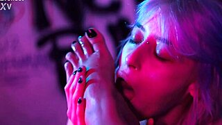 lesbian foot lovers lick toes suck tits and dive wet pussies